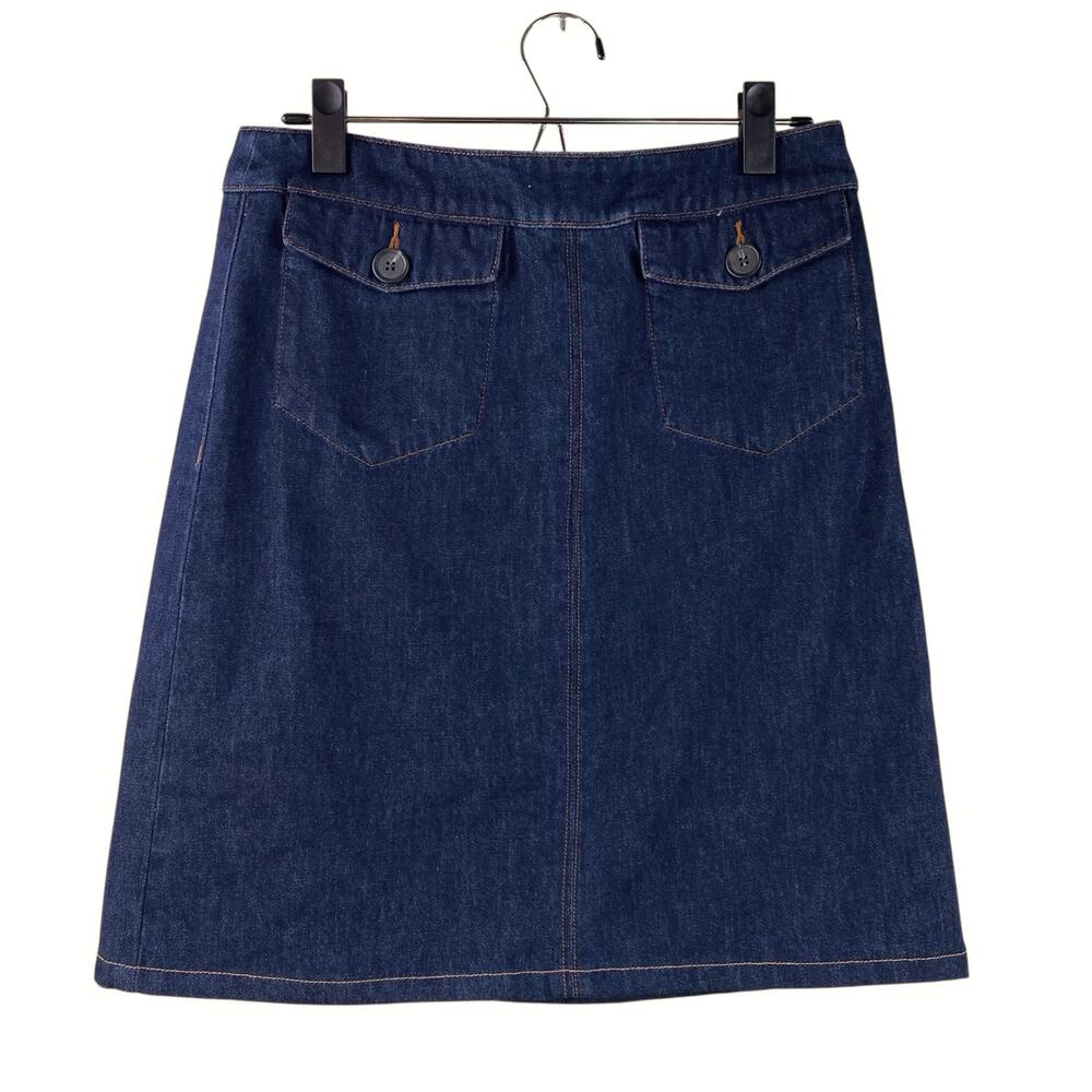 Boden Denim Mini Skirt Size 6 Dark Blue